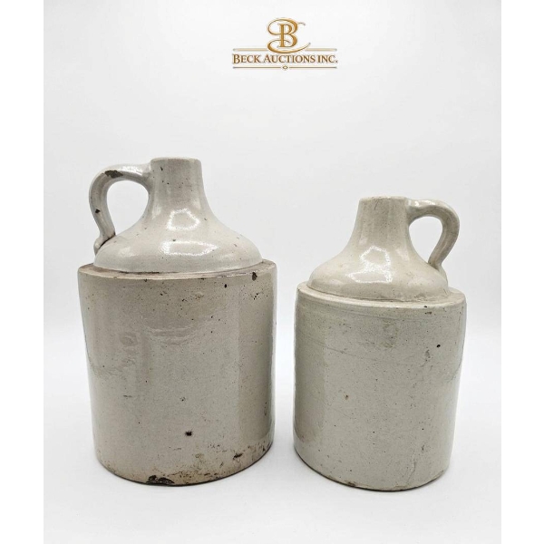 Two Stoneware Jugs, 10 and 11 Inches High