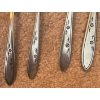 Image 4 : Decorative Floral Pattern Flatware Set w/ Miniature Petite Point Botanical Art 4.5"tall