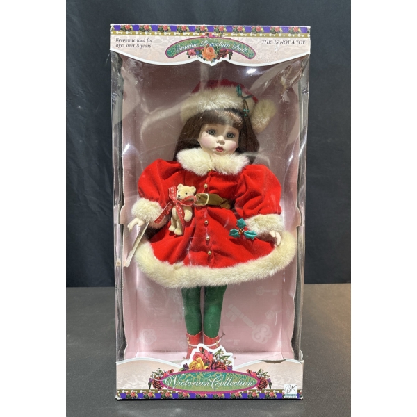 Victorian Collection Limited Edition Porcelain Doll With Holiday Outfit