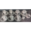 Image 1 : Glass Plate & Cup Set With Lace Design