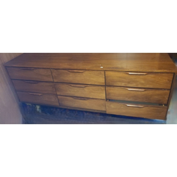 Vintage 9 Drawer Dresser 72 W, 158 D, 31 T 