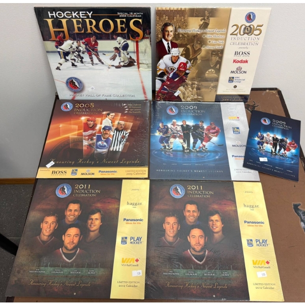 Hockey Hall of Fame Induction Celebration Calendars, Various Years, Brand New