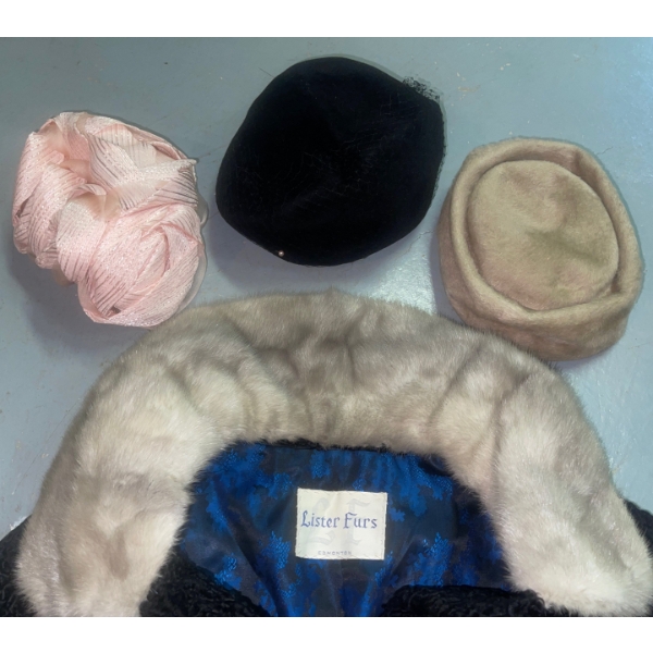 Lister Furs 3/4 Length Fall Frock w/ Bridal Gown & Kentucky Derby Worthy Hats