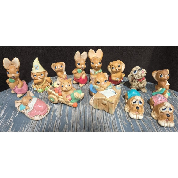 Pendelfin Collection of 13 Different Stone Crafts Including Boswell, Peeps, Barrow Boy & More