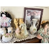 Image 4 : Collection of vintage-style decorative items. Figurines, salt and pepper shakers, porcelain angel 