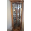 Image 1 : Corner Cabinet w/ Glass Shelves and Display Light 31 W, 23 D, 76 T (2)