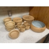 Noboro Kubo, bamboo pattern dinner service, mugs, large bowl