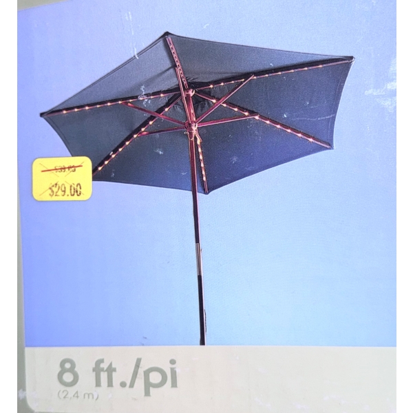 8-Foot Outdoor Umbrella with LED Lights by Zellers