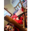 Image 3 :  twin, solid wood, handmade bed frame with headboard, footboard and bottom runners, including mattre