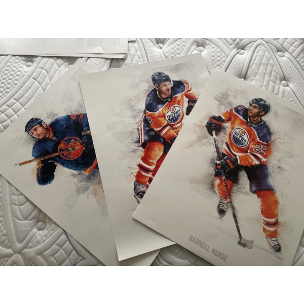 Oilers Poster - Zak Hyman, Zak Kasian, Darnel Nurse