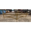 Image 4 : Brass Table with Glass Top (15" X 42" X 11")