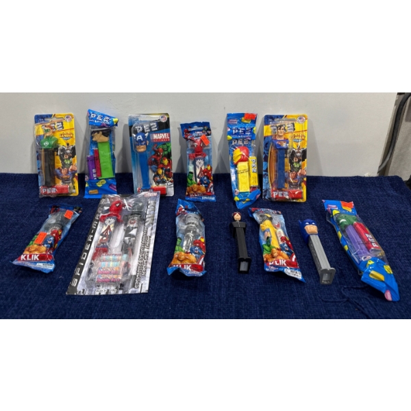 Collection of Pez Dispensers - DC and Marvel
