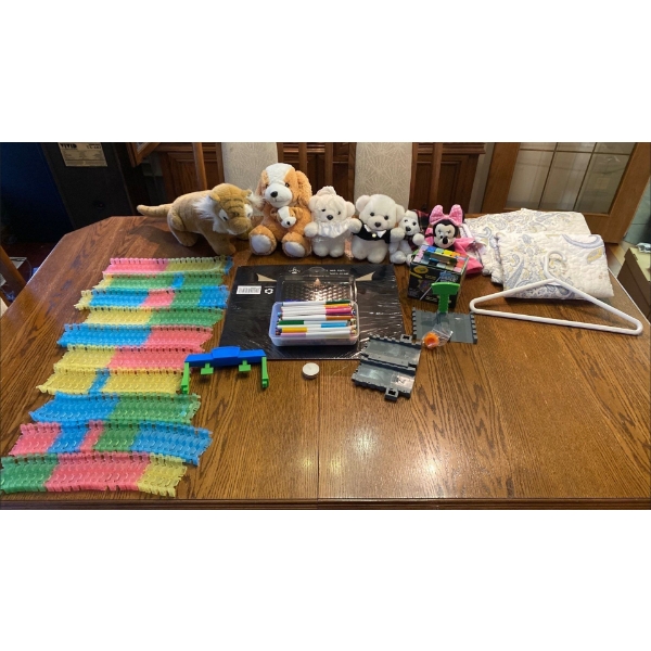 Bunch of Plush w/ Train Trax Handmade Baby Blankets & More 