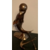 Solid Brass Playful Dolphin 12T w/ Nautical Boat Anchor