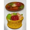 Image 1 : Chalk Vegetable Baskets - Peppers, Onion, Carrot and more