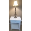 Modern End Table (White) w/ Lamp 26T