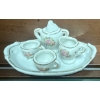 Image 4 : Miniature Fine Bone China Tea Set w/ Decorative Gold Handled Pitchers 2.5'Tall