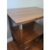 Image 3 : Malcolm Vintage Pair of Wooden Night Stand w Bottom Storage Drawer & Shelf.  23 w, 17 l, 24 h