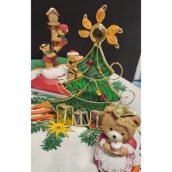 Bears in Festive Ensembles Participating in Festive Activities - Bear Figurines 4T