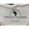 Image 4 : "African Thunder " Fine Porcelain Rhino on Wood Base