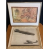 Image 1 : Chart of Europe & French Empire Print + German War Aircraft Print 