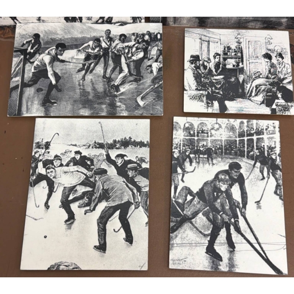 Black-and-White Prints Depicting Ice Skating Scenes, St. John, 1869