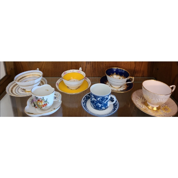 China Teacups & Saucers Collection - Aynsley, Royal Grafton, Grosvenor, Noritake, Tuscan 