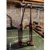 Image 3 : set of wooden handcrafted giraffes 36 inches tall