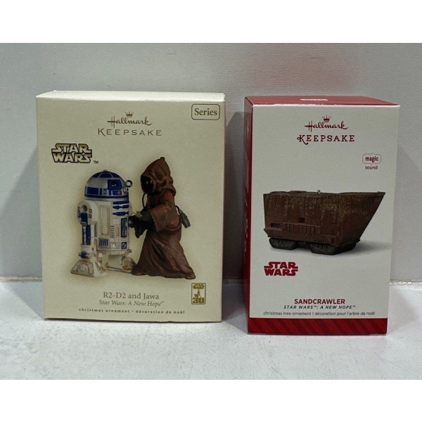 Star Wars- R2-D2 and Jawa, Sandcrawler Hallmark Ornaments