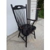 Image 12 : 6 Black Wood Windsor-Style Dining Chairs