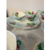 Image 2 : Vintage Foley bone china teacup saucer in the Glengarry Thistle pattern. 5cups, 6 saucers,1 plate