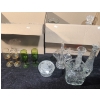 Image 1 : Jar w/ Roses 4.5" Opening, 3.5 T, Crystal Glasses/ Decanter 11 T, Plastic/ Glass Drinkware, Vases 