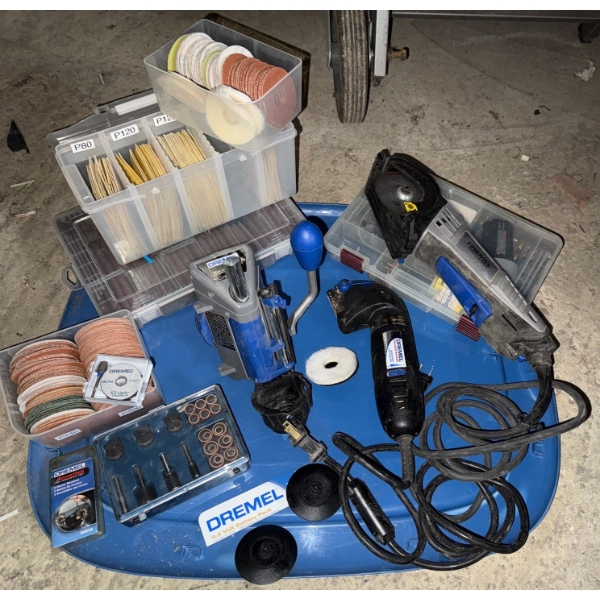 Dremel Rotary Tool w/ Precision Sander Pads & Assorted Cut Off Accessories 