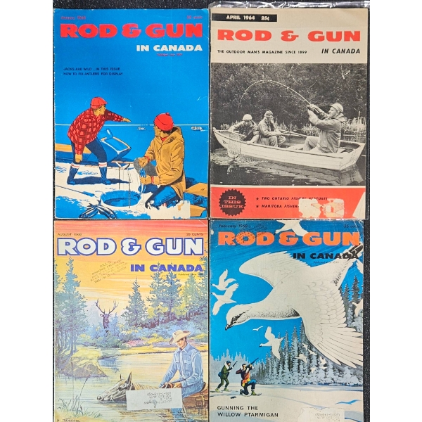 Four ‘Rod & Gun in Canada’ Magazines, 1944 Issues