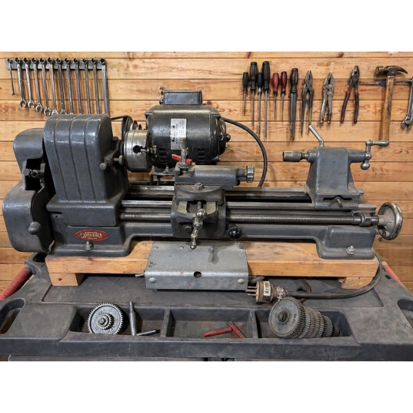 Simpson Supremcy grahd small metallathe with 1/4 trade master induction motor good working condition