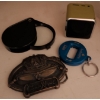 Image 4 : Glove Box Goodies - New Genuine Leather Samsonite Wallet Rodeo Belt Buckle Magnification Device 