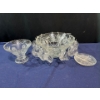 Image 1 : Crystal Punch Bowl, Pickle Dish, and Vase