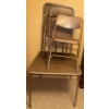 Image 2 : Vintage Samsonite Metal Folding Chairs & Card Table  30x30x27"tall