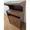 Image 4 : Wooden Utility Cabinet with Shelves on Casters w/ Vintage Linens