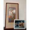 Franklin Mini Sun Bird & The Peony Tree Metallic Etching Art 14x20 w/ Bradford Exchange Tile Art 