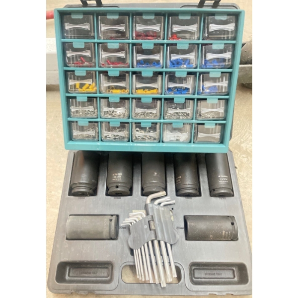 Modular Tool Storage System w/Parts Organizer w/ Sockets & Hex Keys