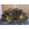 Image 1 : Brass Victorian Fireplace Screen - Gargoyle Fan