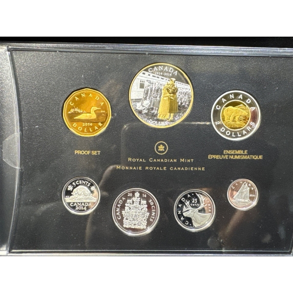 Royal Canadian Mint's 2014 Fine Silver Proof Set 100th Anniversary of the First World War