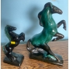 Image 1 : Vintage Blue Mountain Pottery One Large One Small Horses Twelve Inches
