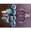 Image 1 : Navy & White Koi Fish Soup Bowls Styoneware Pottery Vase 3 Pedestal Candle Holders & more