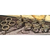 Image 7 : Metal Fruit Tower, Breakfast Tray, and Cast Iron Napkin Rings Set