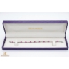 Image 4 : Sterling Silver 925 Tennis Bracelet , Oval-Cut Rubies And Diamond Accent, 5.24g