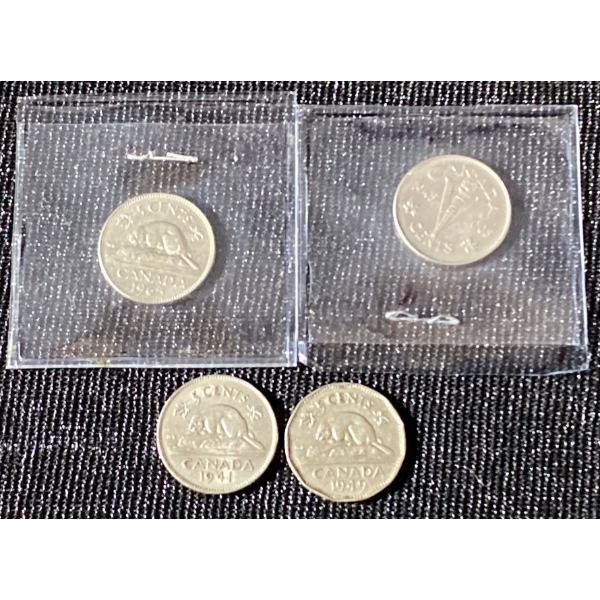 2005, 1965, 1949 and 1941 Nickles