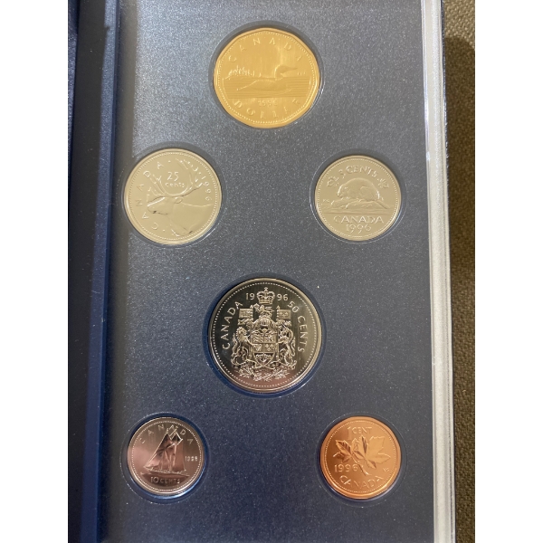 1996 Canadian Specimen Coin Set by Royal Canadian Mint