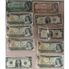 Image 1 : North American Vintage $1 + $2 Dollar Banknotes (Canada + USA)